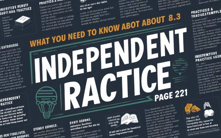 8.3 independent practice page 221 answer key