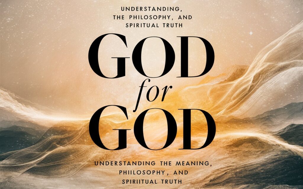 God for God: Understanding the Meaning, Philosophy, and Spiritual Truth god for god